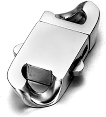 2 Sets Stainless Steel Spring Clasps Cuban Link Clasp for Chain Bracelet and Necklace Buckle Jewelry Making Supplies (9mm Wide, Mirror Steel) in Saudi Arabia