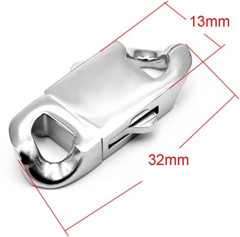2 Sets Stainless Steel Spring Clasps Cuban Link Clasp for Chain Bracelet and Necklace Buckle Jewelry Making Supplies (9mm Wide, Mirror Steel) in Saudi Arabia