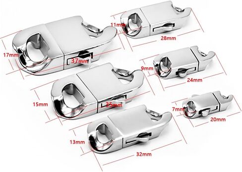 2 Sets Stainless Steel Spring Clasps Cuban Link Clasp for Chain Bracelet and Necklace Buckle Jewelry Making Supplies (9mm Wide, Mirror Steel) in Saudi Arabia