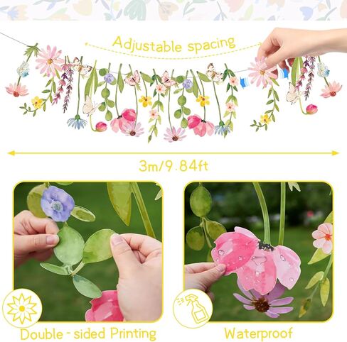 ديزي زهرة لافتة الزهرة البرية زخارف الحفلات أوراق لافتة ورقة زهرة جارلاند ديزي in Kuwait