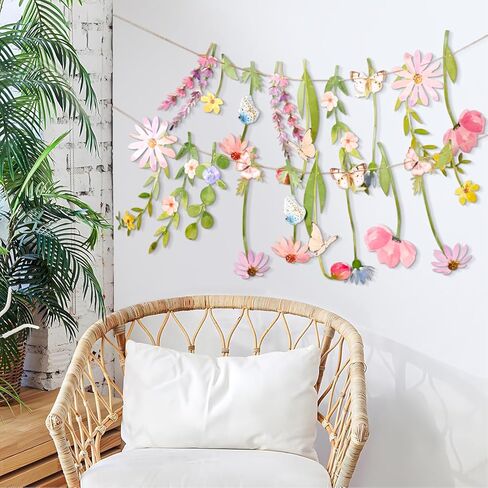 ديزي زهرة لافتة الزهرة البرية زخارف الحفلات أوراق لافتة ورقة زهرة جارلاند ديزي in Kuwait