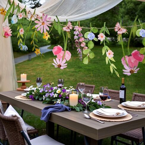 ديزي زهرة لافتة الزهرة البرية زخارف الحفلات أوراق لافتة ورقة زهرة جارلاند ديزي in Kuwait