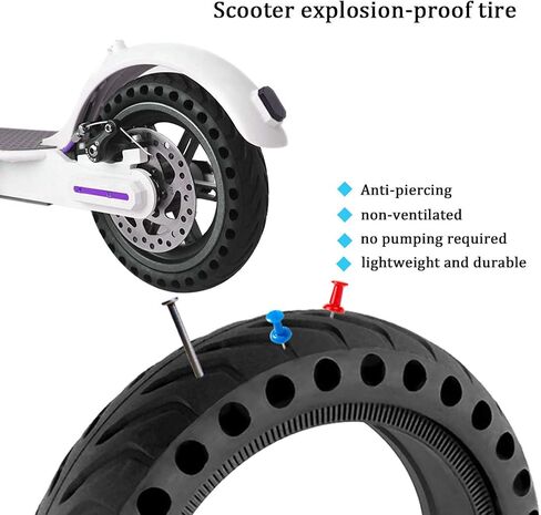 Solid Tires for Xiaomi m365 Electric Scooter Mijia M365, Gotrax GXL V2, 8.5 Inches Electric Scooter Wheels Front or Rear Replacement Honeycomb Solid Tires(2 Piece) in Saudi Arabia