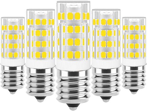 E17 LED LED Dimmable ، e17 القاعدة الوسيطة ، T7 4W 40W مكافئ المتوهج ، ضوء النهار 6000K ، مناسب لأجهزة الموقد ، غطاء المدى ، الثلاجة ، الميكروويف فوق استبدال لمبة الموقد (2 pack) in Kuwait