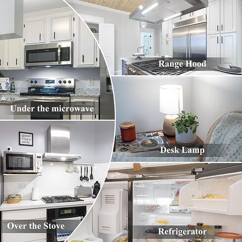 E17 LED LED Dimmable ، e17 القاعدة الوسيطة ، T7 4W 40W مكافئ المتوهج ، ضوء النهار 6000K ، مناسب لأجهزة الموقد ، غطاء المدى ، الثلاجة ، الميكروويف فوق استبدال لمبة الموقد (2 pack) in Kuwait
