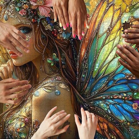 1000pcs Happy Grandma Paper Puzzle - Large Puzzle Toy Adult Game Gift - Family Interactive Game Puzzle DIY Home Decoration Brain Challenge Gift in Kuwait