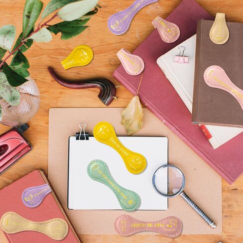 Yopyame Black Cat Magnetic Leather Bookmarks - 6PCS Cute Black Cat Shape Magnet Bookmark Clips Gifts for Book Lovers Funny Leather Book Accessories for Teachers Students Women Men Kids Birthday Gifts in Saudi Arabia