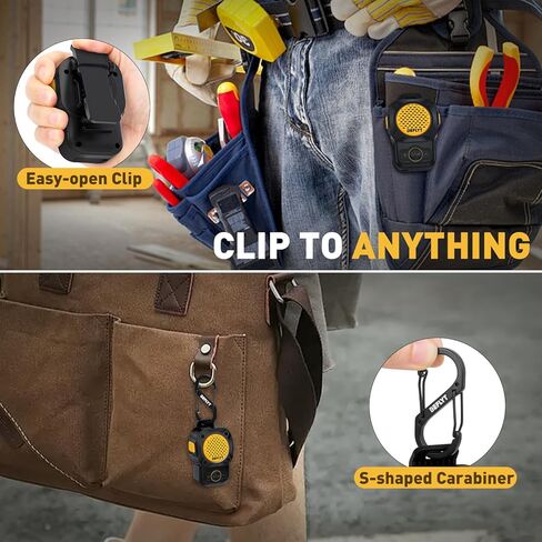 Wearable Bluetooth Speaker with IPX7 Waterproof, 12H Playtime, Built-in Mic - Lightweight Clip-On Wireless Speaker for Hands-Free Music & Calls, Ideal for Home, Outdoor, Running, Work (Black) in Kuwait