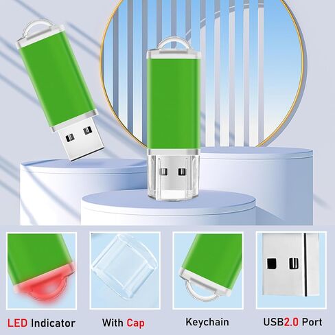 محرك أقراص فلاش 4 جيجابايت 1 حزمة USB Green 2.0 Thumb Drive 4GB Pendrive MEMIMER MEMARY Stick ZIP DRIV in Kuwait