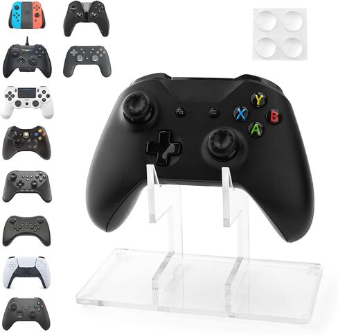 حامل وحدة تحكم عالمي من طابقين لسلسلة Xbox Series X ، Xbox ، PS5 ، PS4،360 ، Switch ، Nintendo ، وحدة تحكم Steam ، سماعة ألعاب ، شاشة Walnut Controller Stand in Kuwait