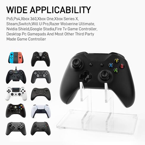حامل وحدة تحكم عالمي من طابقين لسلسلة Xbox Series X ، Xbox ، PS5 ، PS4،360 ، Switch ، Nintendo ، وحدة تحكم Steam ، سماعة ألعاب ، شاشة Walnut Controller Stand in Kuwait