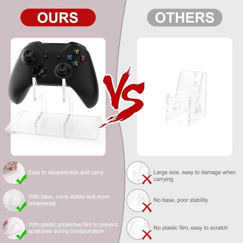 حامل وحدة تحكم عالمي من طابقين لسلسلة Xbox Series X ، Xbox ، PS5 ، PS4،360 ، Switch ، Nintendo ، وحدة تحكم Steam ، سماعة ألعاب ، شاشة Walnut Controller Stand in Kuwait
