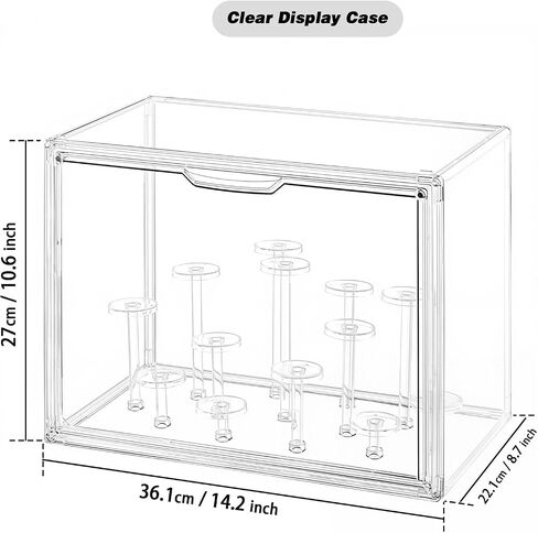 Blind Box Figurine Acrylic Display Case, Pop Mart Model Ornaments Dustproof Transparent Display Cabinet Toy Display Stand 13 Columns Display Rack with Magnetic Door for Min Toys, Collectibles in Saudi Arabia