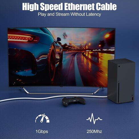 CAT 6 كابل Ethernet محمي 40 قدمًا ، 23 AWG CAT 6 كابل إنترنت ، كابل شبكة LAN عالية السرعة RJ45 للألعاب ، المودم in Kuwait