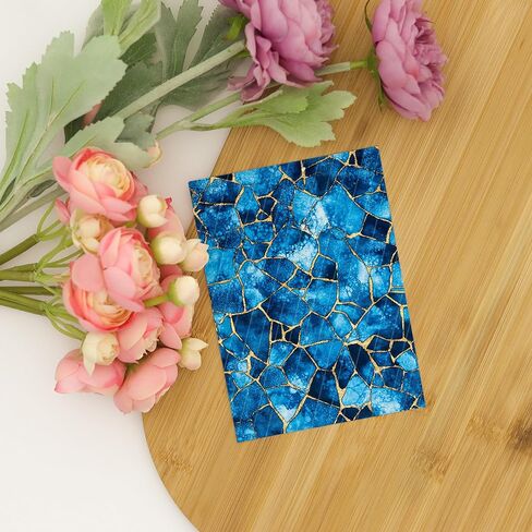 Blue Batik Clay Transfer Paper - 6 Pcs, 4 x 5.5 inch - Transfer Paper for Polymer Clay, Polymer Clay Transfer Sheet for Jewelry Making MAR-25-13 in Saudi Arabia