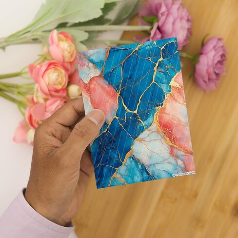 Blue Batik Clay Transfer Paper - 6 Pcs, 4 x 5.5 inch - Transfer Paper for Polymer Clay, Polymer Clay Transfer Sheet for Jewelry Making MAR-25-13 in Saudi Arabia