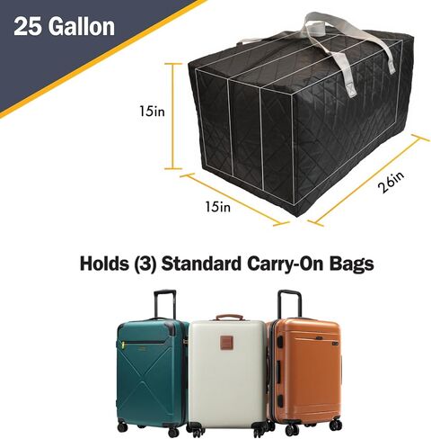 25 Gallon Quilted Moving and Storage Bag. 22" x 10" x 8". Moving Bag with Reinforced Handles and Zippers. Great for Moving and Storing Clothes, Art Supplies, School Supplies and More. in Kuwait