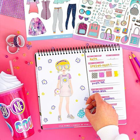 Fashion Angels Pet Fashion Sticker Stylist - 30 Style Sheets for Kids Coloring - Name, Accessorize, and Design Unique Outfits for Your Favorite Animals - Road Trip Essentials - Ages 6 and Up in Saudi Arabia