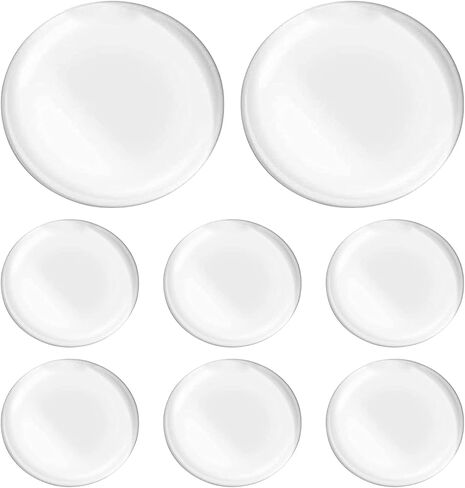 4pcs Door Knob Wall Protector Transparent Round Wall Protector Reusable Soft Rubber Door Stopper Silent and Shock Absorbing Self Adhesive Door Handle Bumper for Cabinets Wall in Saudi Arabia