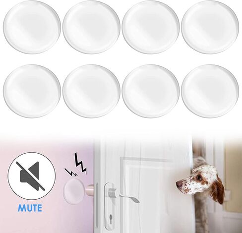 4pcs Door Knob Wall Protector Transparent Round Wall Protector Reusable Soft Rubber Door Stopper Silent and Shock Absorbing Self Adhesive Door Handle Bumper for Cabinets Wall in Saudi Arabia