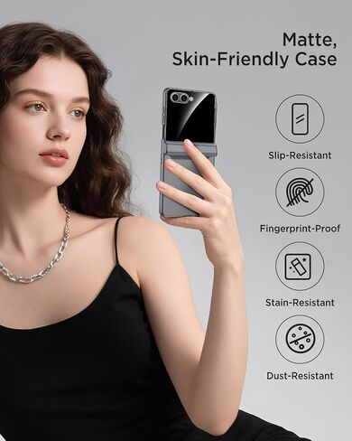 Miimall for Samsung Galaxy Z Flip 5 case مع واقي شاشة الخصوصية ، غطاء الجسم الكامل للكمبيوتر الشخصي مقاوم للمفصلات المغناطيسية الحماية من Galaxy Z Flip 5g Black in Saudi Arabia