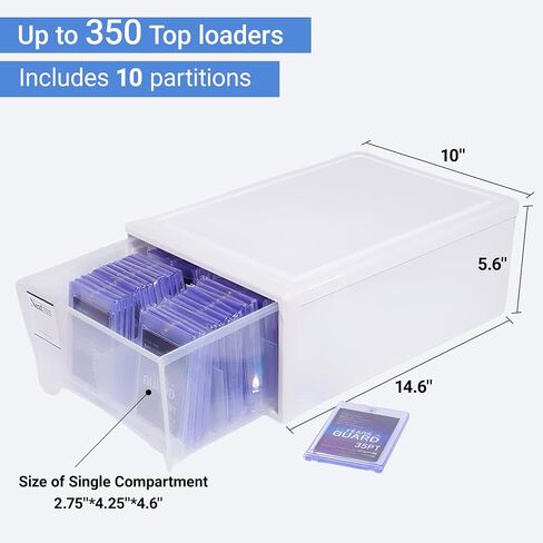 2400-Capacity Trading Card Storage Box Plastic- Stackable, Multi-Compartment Organizer for MTG,Loose Trading Card,and Sports Cards - Easy Sorting & Storage Solution in Saudi Arabia
