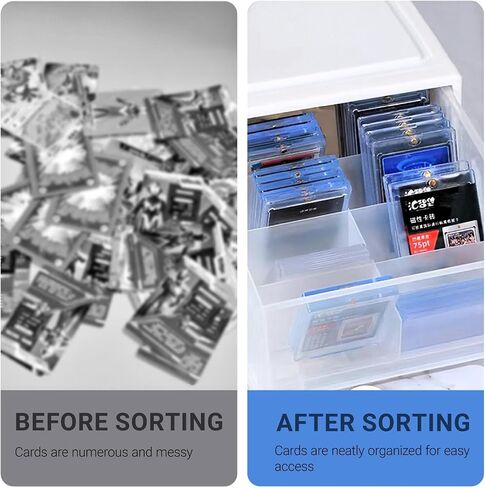 2400-Capacity Trading Card Storage Box Plastic- Stackable, Multi-Compartment Organizer for MTG,Loose Trading Card,and Sports Cards - Easy Sorting & Storage Solution in Saudi Arabia