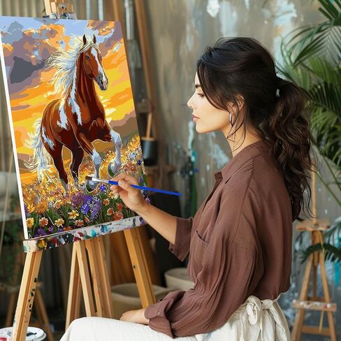 CEOVR Mountain Landscape Paint by Numbers Kit for Adults, Cabin Paint by Number Kits on Canvas for Beginner, Adult Crafts Kits Wall Decor for Home Office 16x20In/40×50cm, No Frame in Saudi Arabia
