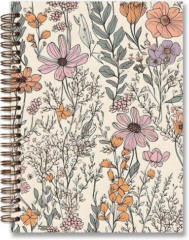 Trendy Preppy Pink Mushroom Spiral Notebook Journal,Mushroom Notebook Journal for Teen Girls Student Teacher,College Ruled Hardcover Notebook Journals for Office Desk Accessories in Saudi Arabia