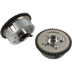 2PCS Intake & Exhaust Camshaft Timing Gear 24350-25000 24370-2G000 Camshaft Adjusters Replacement for 2008-2014 Hyundai Genesis Coupe Santa Fe Sonata Tucson 2.4L