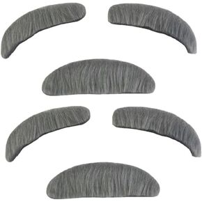 2PCS Gray Old Man Moustache and Eyebrows - Old Man Costume Accessory for Party