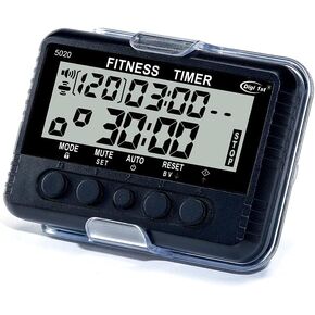T-5020 Fitness Interval Timer, Multi-Functional Training Timer with Pacer Black