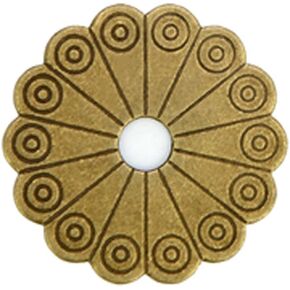 Tiazza 10Pcs Brass Backplate Washers Classical Furniture Decoration Gasket Brass Hardware Accessories (Bronze)