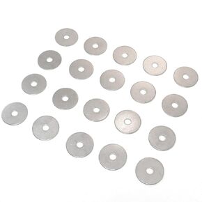 [20 Pack] 1/2" x 1-1/2" OD Stainless Steel Fender Washer - Choose Size Metal Flat Washers for Bolts (304 Stainless Steel)