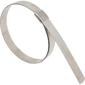 5/8" Wide x 0.025" Thick 4" Diameter 201 stainless steel Center Punch Clamp (50 Pack) band hose clamps