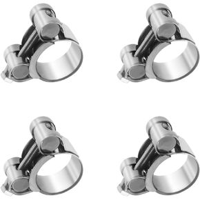 Stainless Steel Adjustable Hose Clamps,SAFYY Heavy Duty Garden Hose Clamps Tube Clamps Pipe Hose Clip Duct Clamps 23-25mm/0.91-1" 4 Pack