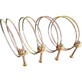 Double Wire Band Style 1 3/8" – 1 5/8" (37-42 mm) Diameter x 1/2" Wide, Adjustable Screw-Style, Hose Clamps, Hex/Phillips Head Screw, Includes 4 Clamps, by Tech Team in Kuwait