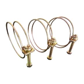 Double Wire Band Style 1 3/8" – 1 5/8" (37-42 mm) Diameter x 1/2" Wide, Adjustable Screw-Style, Hose Clamps, Hex/Phillips Head Screw, Includes 4 Clamps, by Tech Team