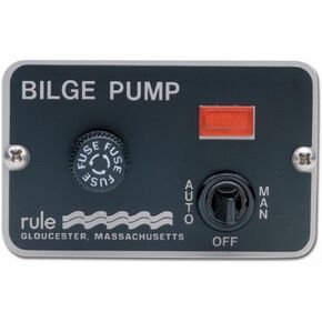 Rule 41 Marine Deluxe Panel Switch (12-Volt), Black, 3-1/4" L x 2" W,999