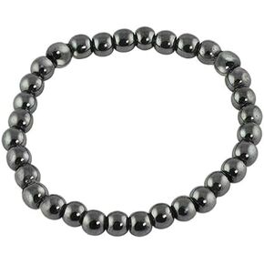 Hematite Healing Bracelet for Stress Relief, Intuition & Energy Balancing Healing Bracelet For Men & Women (Black, 8MM breads)