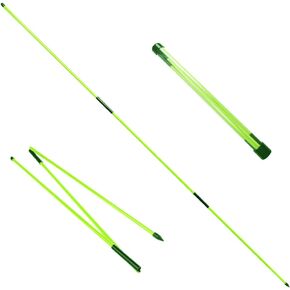 Golf Alignment Sticks 2 Pack Swing Training Aid Equipment Collapsible Trainer Practice Rods Posture Corrector in Handy Storage Tube Case for Men Women Golfer Swinging
