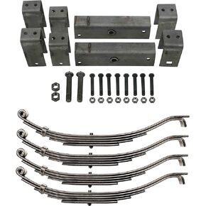 LIBRA 7000# 7K Tandem Trailer Axle Suspension Kit 3500# Leaf Springs Hanger Kit