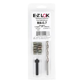 E-Z LOK Thread Repair Installation Kit - Includes E-Z Hex Threaded Inserts for Soft Wood, Zinc Alloy, Flush, 10-24 x 10mm Length, Drill, and Drive Tool, (EZ-801024-10)