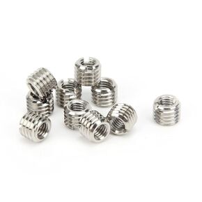 Thread Repairing Nut, 10Pcs Self Tapping Thread Insert M6 x 1.0mm M10 x 1.5mm 8MM