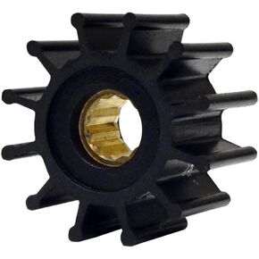 Jabsco 1210-0003-P, Nitrile, Drive Type 7, 12 Blade, 2-1/4 Diameter, 1-1/4 Width, 5/8 Shaft, Brass Insert