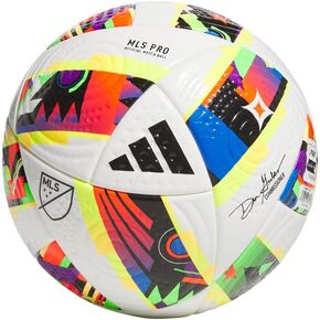 adidas Unisex-Adult MLS Pro Soccer Ball, White/Black/Solar Gold