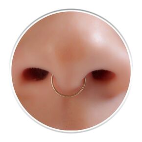 Tiny Septum Ring 24G Septum Hoop - 14k Gold Filled Dainty Septum ring hoop for women, 8mm inner diameter