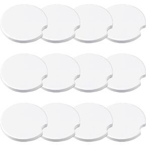 Ceramic Car Sublimation Blanks Cupholders Sandstone for Car Cup with Finger Notch for Easy Removal Car Ceramic Auto Cupholder Keep Vehicle from Cold Drink Sweat Stain Spill (24 Pieces)