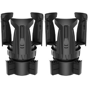 Cup Holder Expander, 2 Pack Car Automatic Holder Securely Holds Large Water Bottles, for Yeti, Stanley & Owala Travel Tumbler & Mugs, Adjustable Arms & Extendable Base Insert Cars Accessories