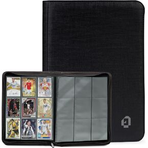 Trading Card Binder 9 Pocket – Holds 360 Sports, TCG, MTG, Game, Credit, Coupon, Gift and Business cards – Double-sided sheets – Card Collection Binder makes a Great Card Book